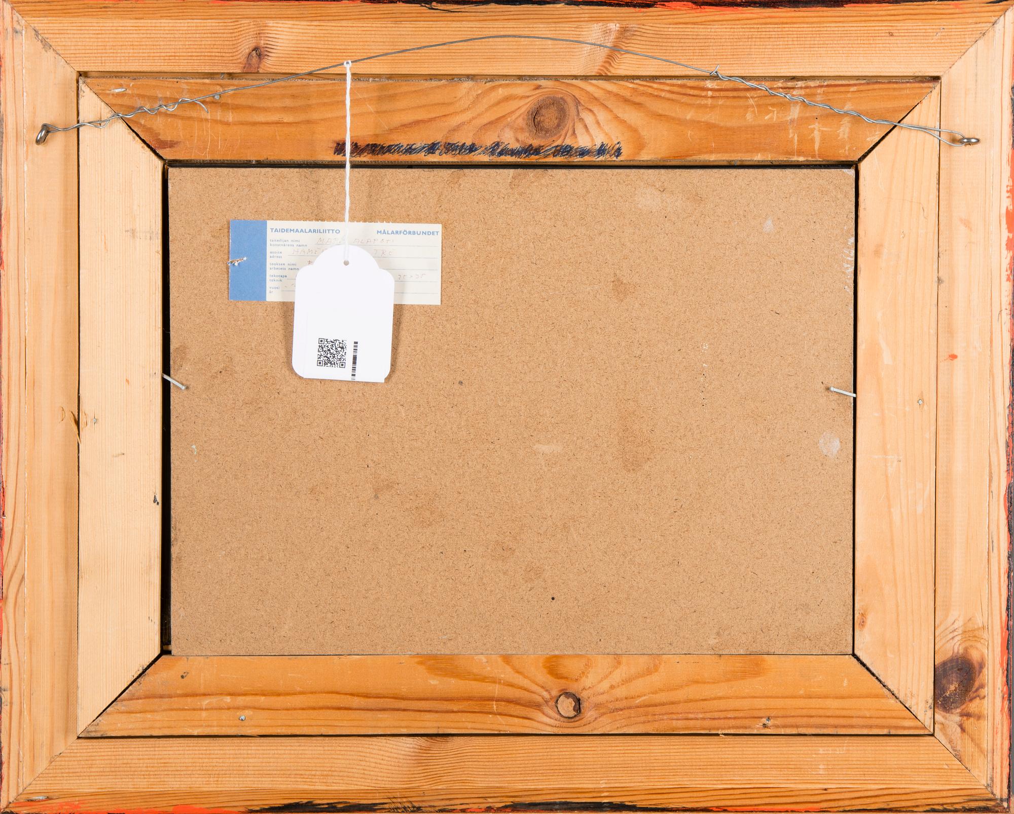 MATTI ALAPOTI, olja på skiva, signerad och daterad -77.