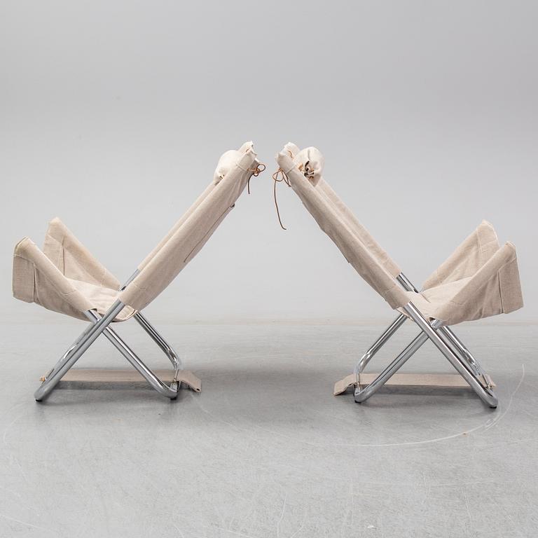 BÖRGE LINDAU & BO LINDEKRANTZ, a pair of 1970's 'X 75-4' armchairs, Lammhults.