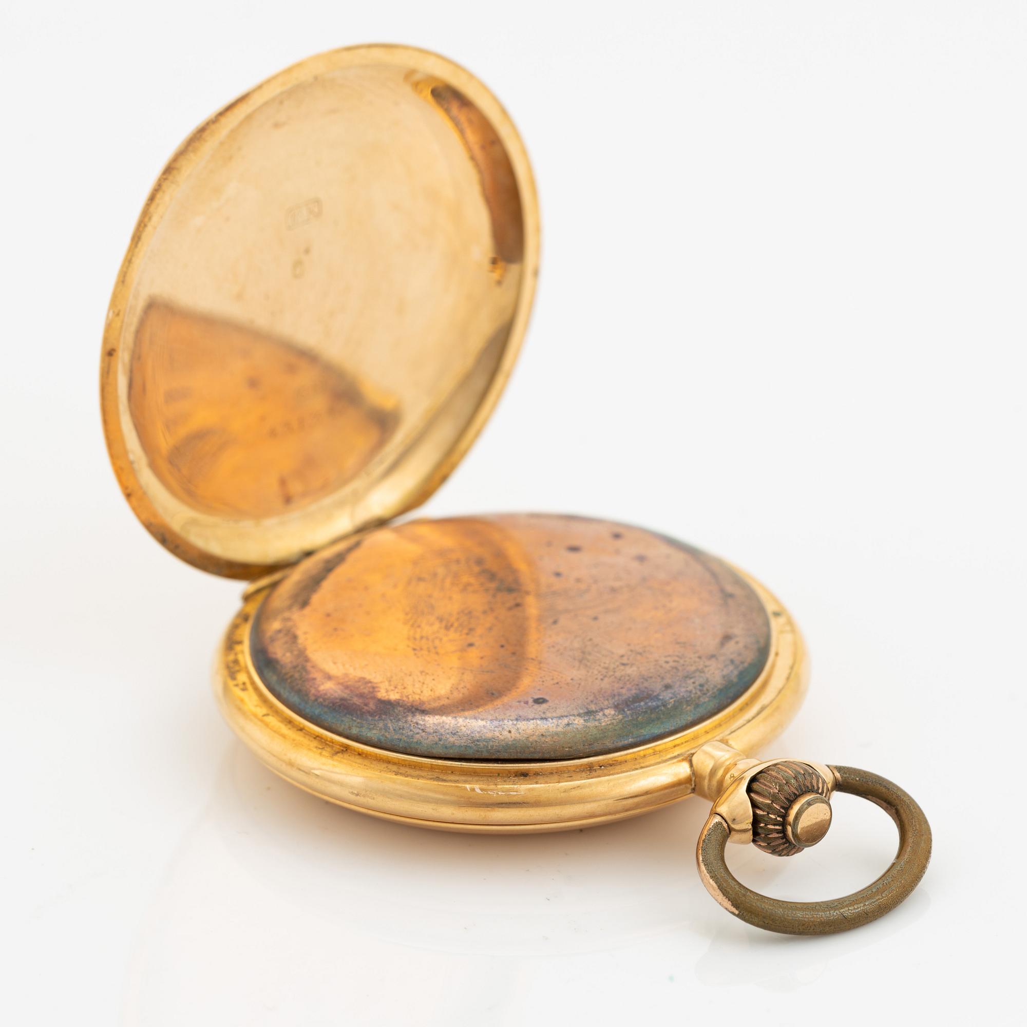 Pocket watch, hunter, 54 mm.