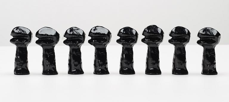 Bengt Lindström, chess game with chess pieces, executed around 1994-95.