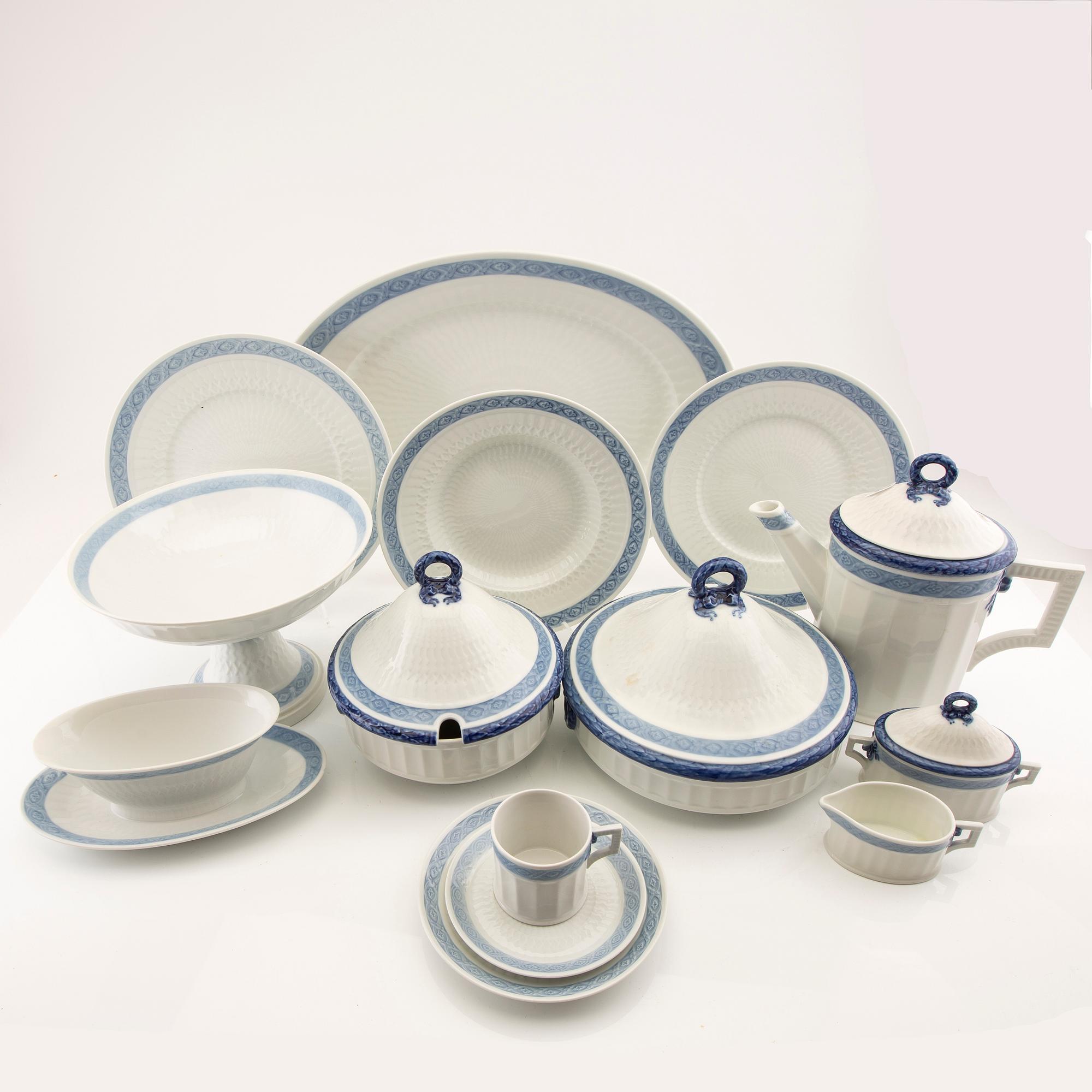 Servis 71 dlr Blå Vifte Royal Copenhagen porslin.