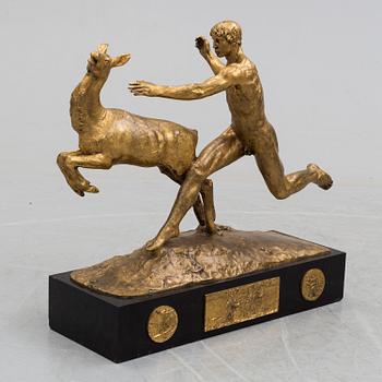 A Paul Landowski bronze sculpture signed Landowski and dated 1922.