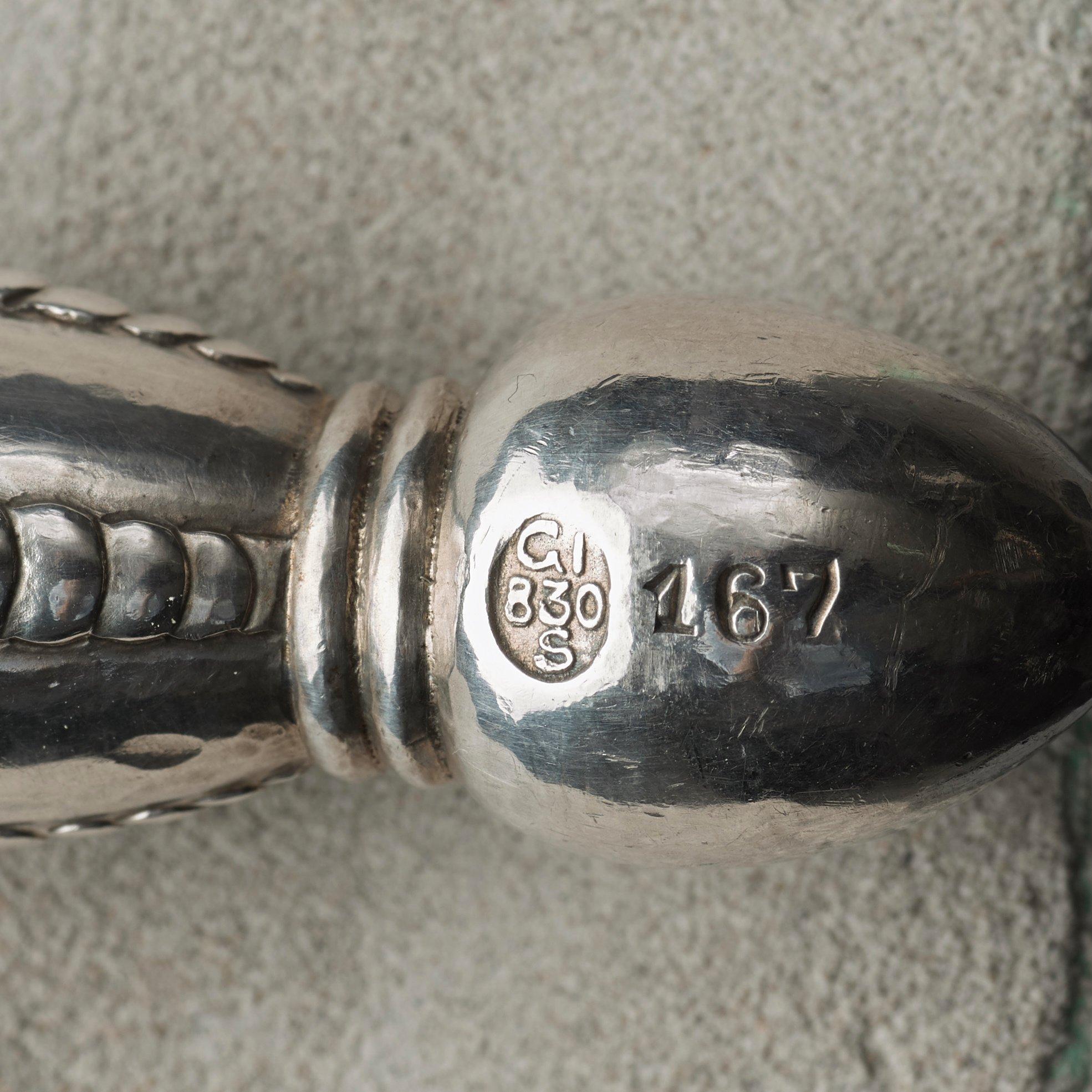 Georg Jensen, OCH JOHAN ROHDE, nötknäppare, 2 st, Firma Georg Jensen, Köpenhamn 1919-27, 830/1000.