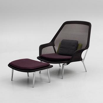 Ronan & Erwan Bouroullec, "Slow chair", Vitra, armchair and footstool.