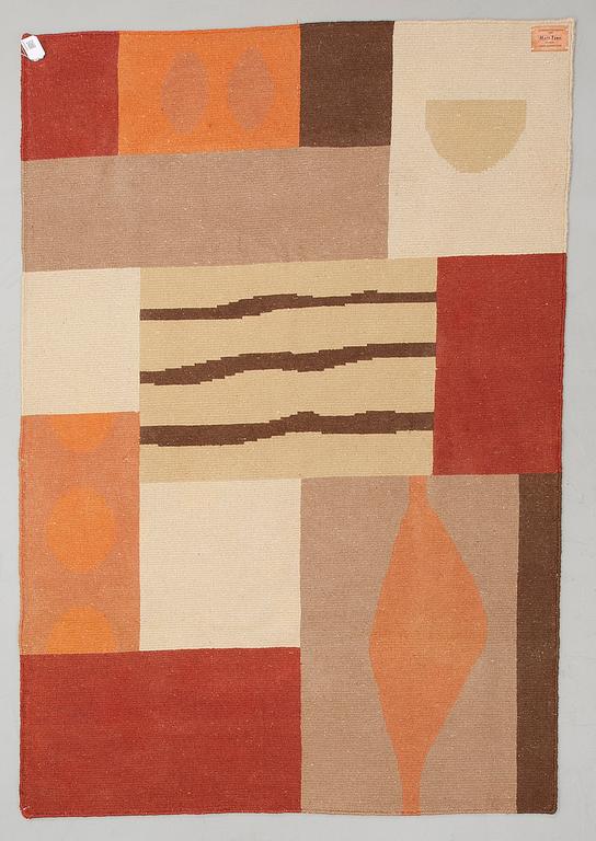 MATTO, käsinsolmittu, design Linda Sjunneson, Matt-tema. Noin 232 x 161 cm.