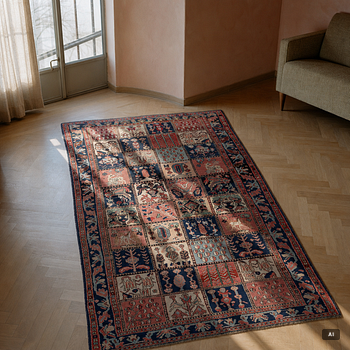 Rug, Bakhtiari, approx. 302 x 160 cm.