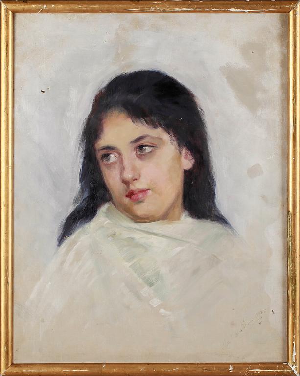 MATILDA (MA) HANSTRÖM, olja på duk, signerad och daterad 1892.