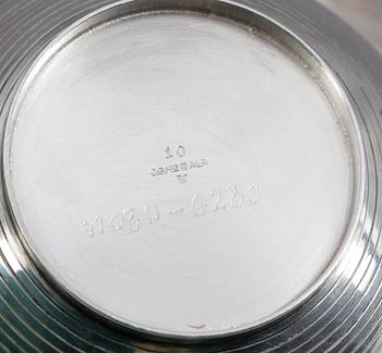 KAFFESERVIS, 4 delar, nysilver, Sylvia Stave, C. G. Hallberg, Stockholm 1930-tal.