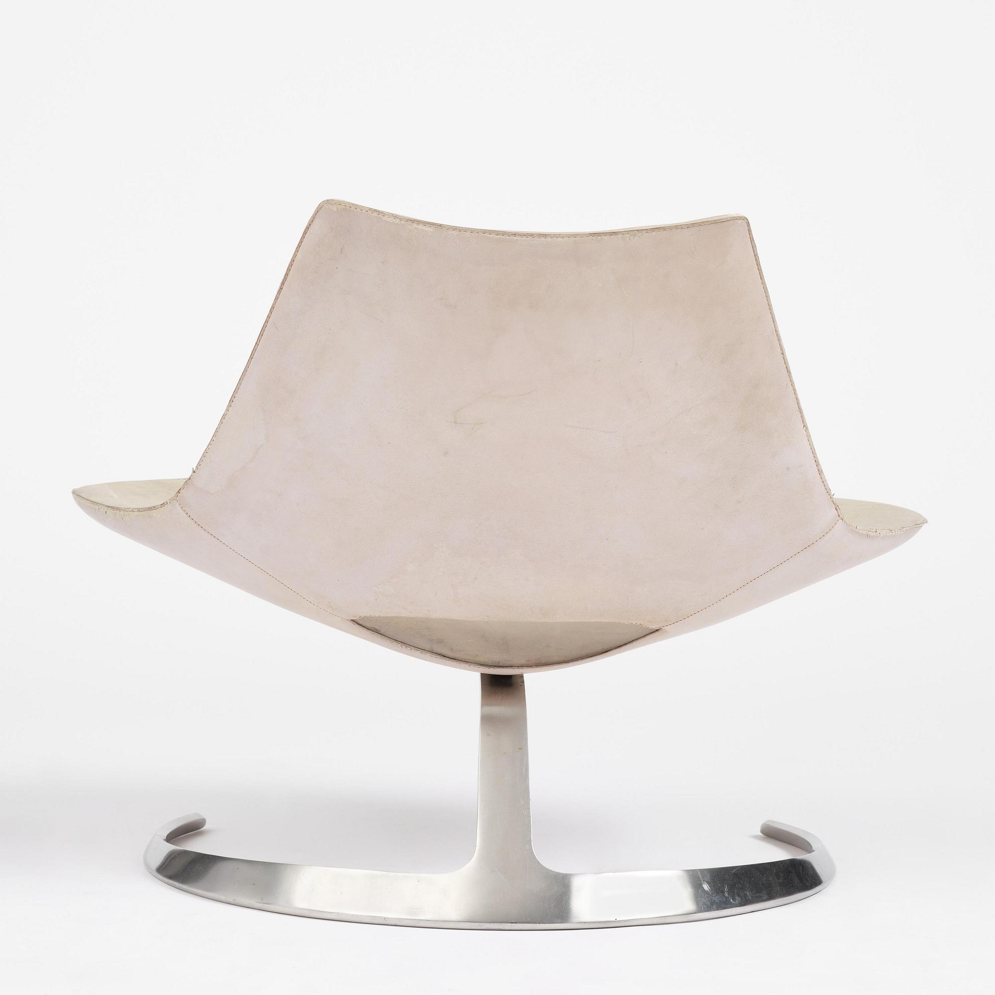 Preben Fabricius & Jørgen Kastholm, a "Scimitar" chair, Ivan Schlechter, Copehhagen, 1960s.