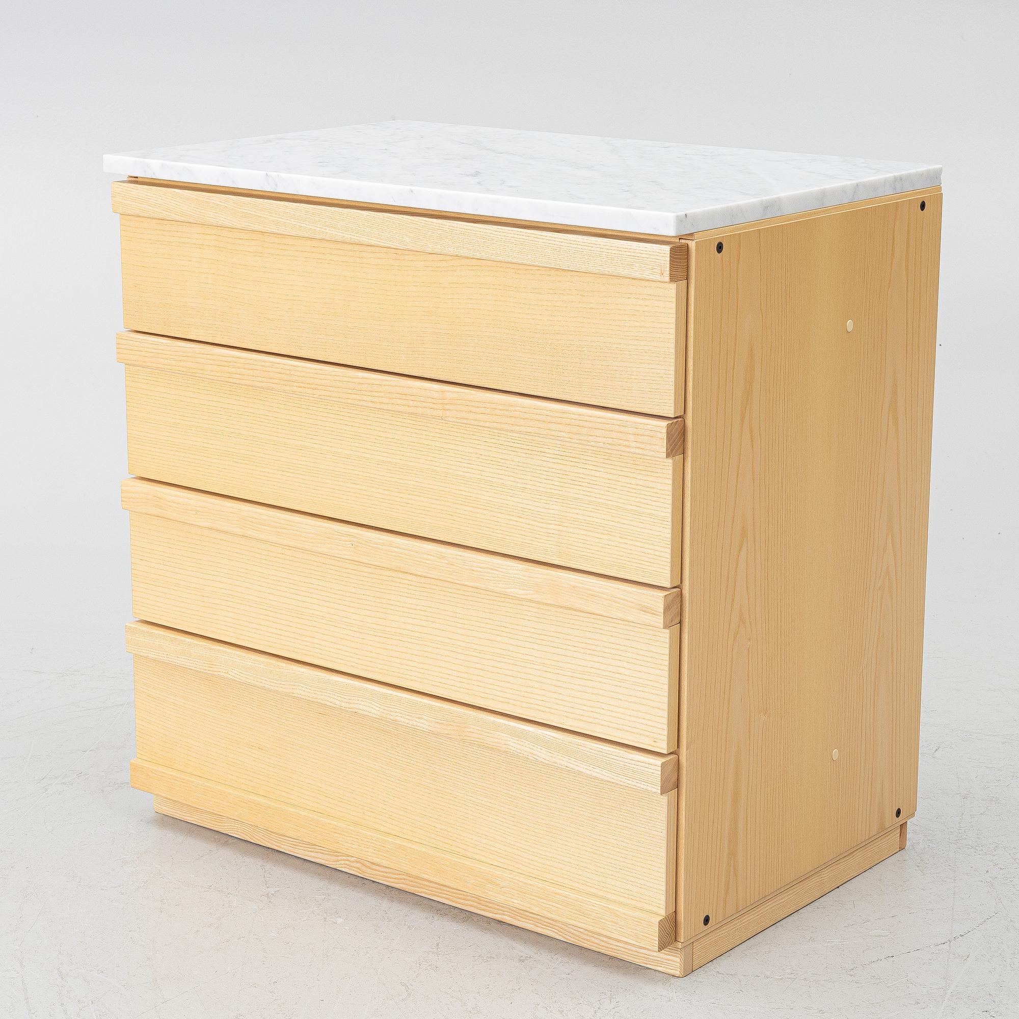 A contemporary chest of drawers.