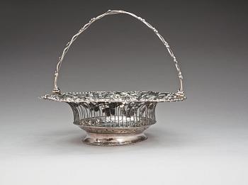An Irish 18th century silver basket, marks of John Laughlin jr., Dublin 1780's.