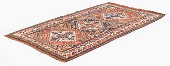 An antique Borchalou Kazak rug, south Caucasus, c. 227 x 137 cm.
