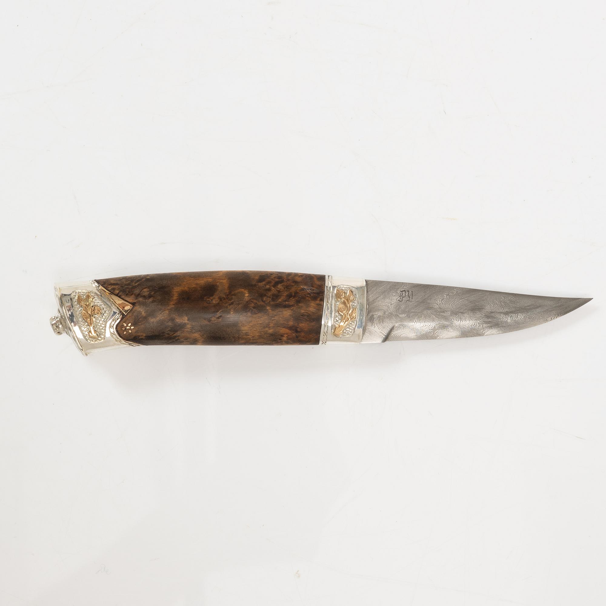 Knife-Jocke, (Jan Olsson), Sörböle, knife in sheath. signed.