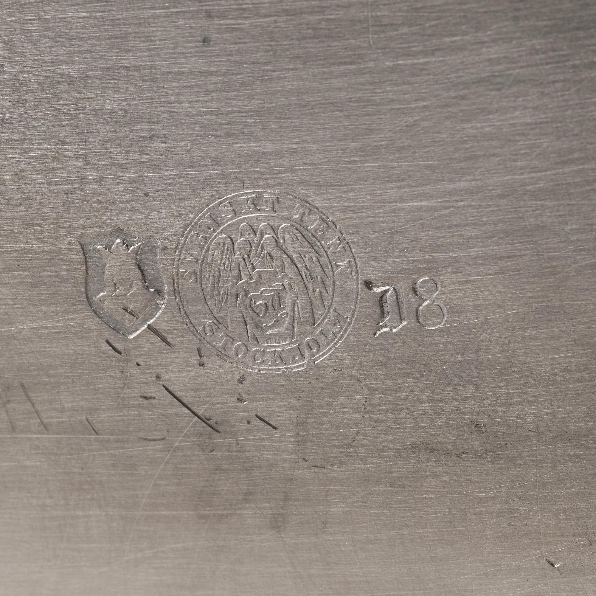 Nils Fougstedt, a pewter jardinière, Firma Svenskt Tenn, Stockholm 1930.