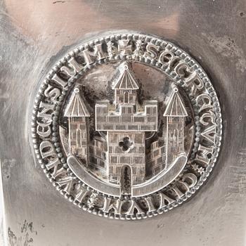 A Swedish 20th century sivler vase mark of Wiwen Nilsson Lund 1962.