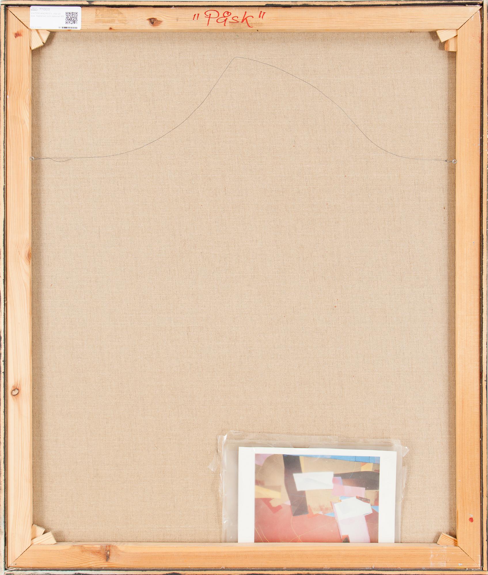 VIKTOR ANDREEV, oil on canvas, signed and dated 89.