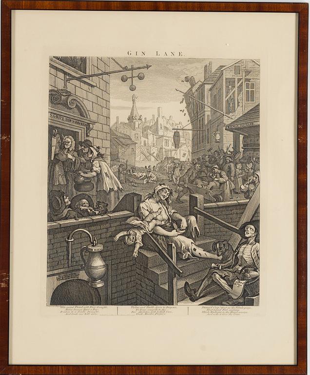 WILLIAM HOGARTH, engravings, 6, later, 20th century.