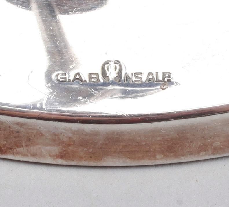 KANDELABRAR, 1 par, nysilver, 1900-talets första hälft.