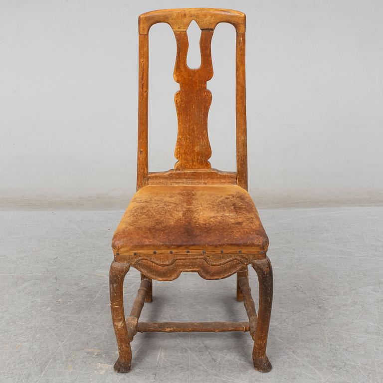 An 18th century late baroque chair.