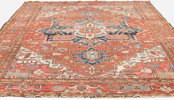 A carpet, antique, Heriz, ca 386 x 297 cm.