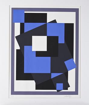 VICTOR VASARELY, Mapp med 10 st färgserigrafi,1989, samtliga signerade och numrerade 93/100.