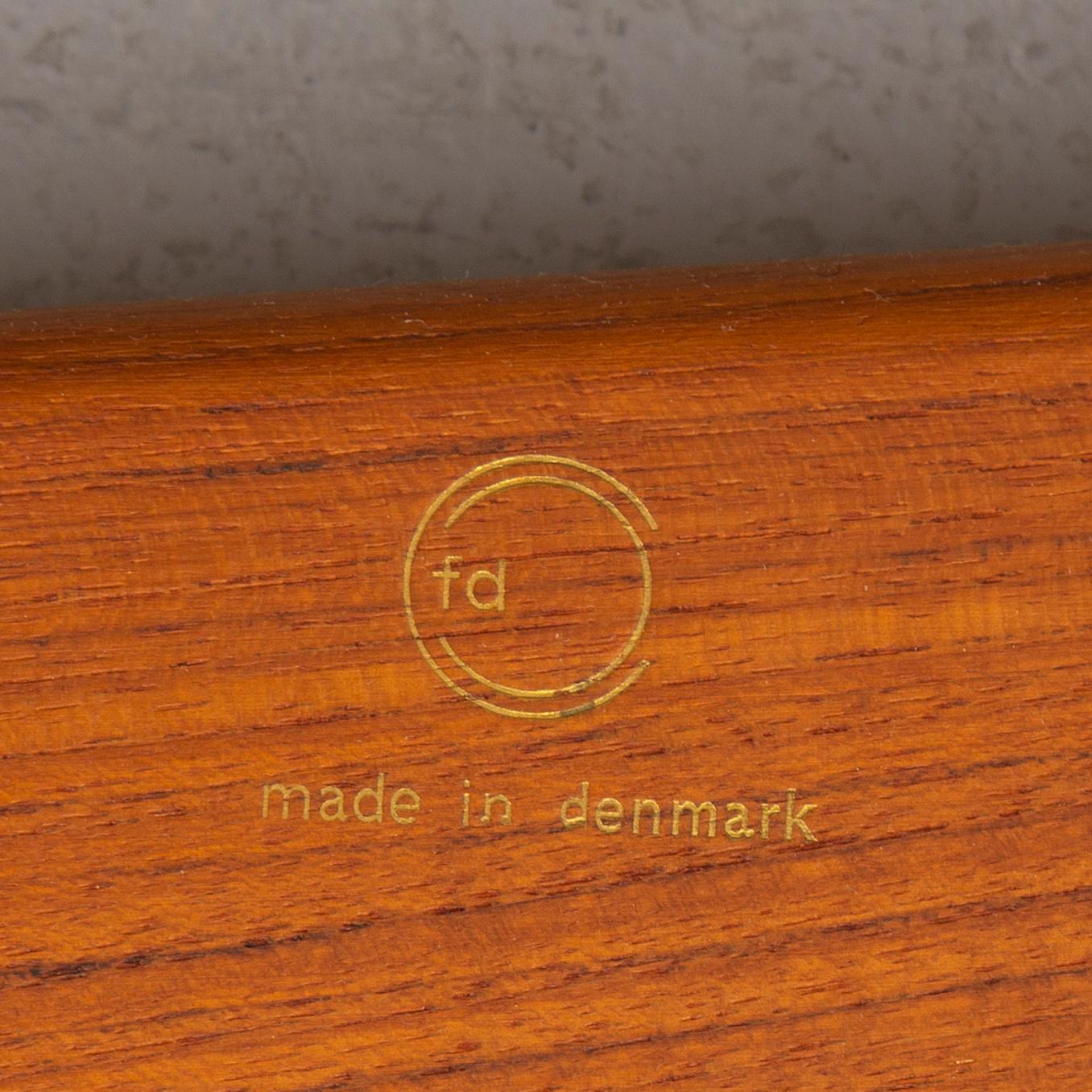 ARNE VODDER, four teak chairs, France & Daverkosen, mid 20th century.