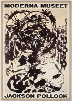 Jackson Pollock · JACKSON POLLOCK, efter, utställningsaffisch, Moderna Museet.