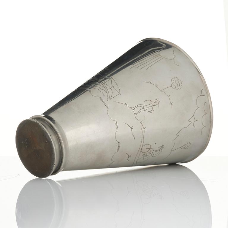 Nils Fougstedt, Vase, Firma Svenskt Tenn, Stockholm, 1925.