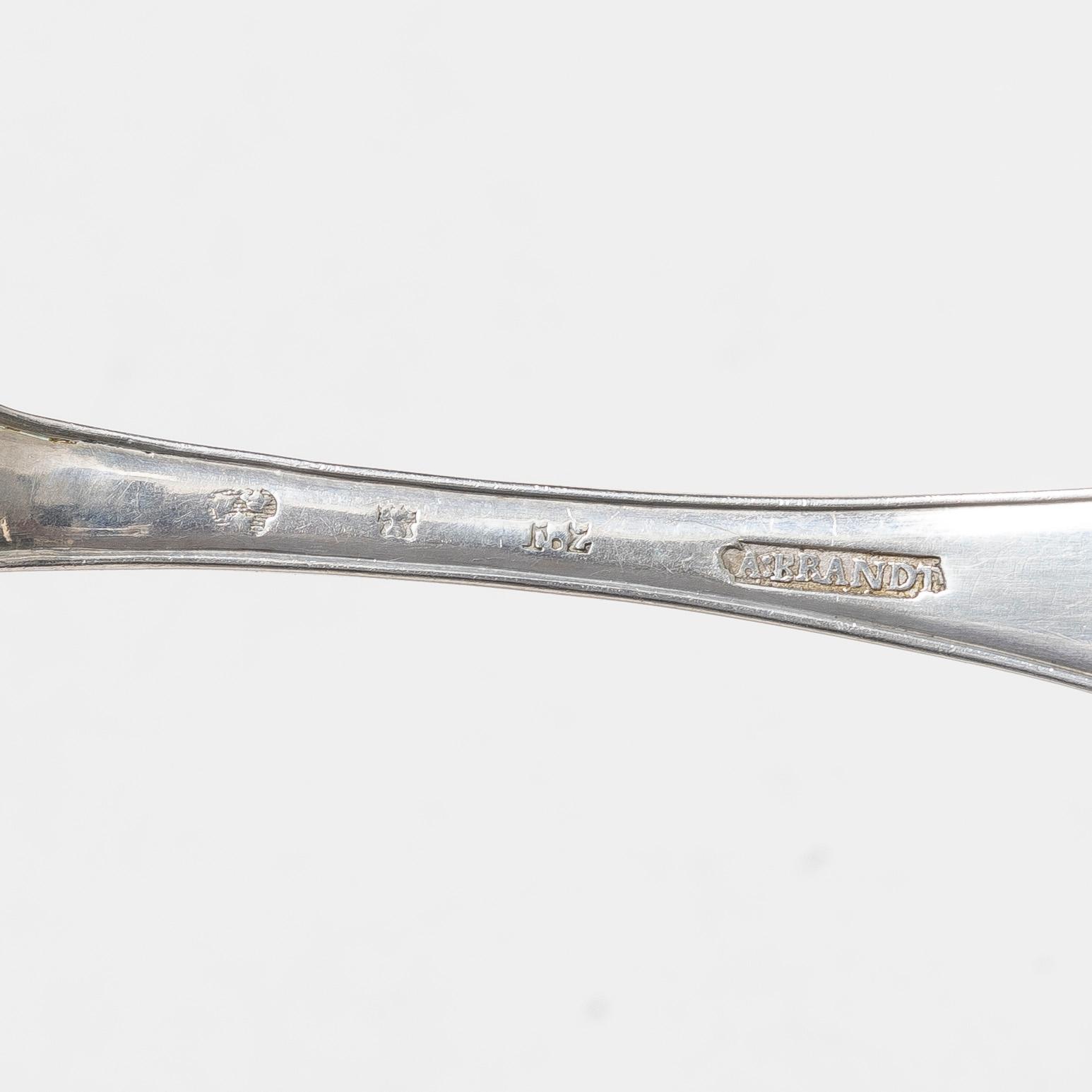 Matskedar, 5 st, silver, bl a Andreas Öhrman, Stockholm 1774, AG Herkepeus, Norrtälje 1866.