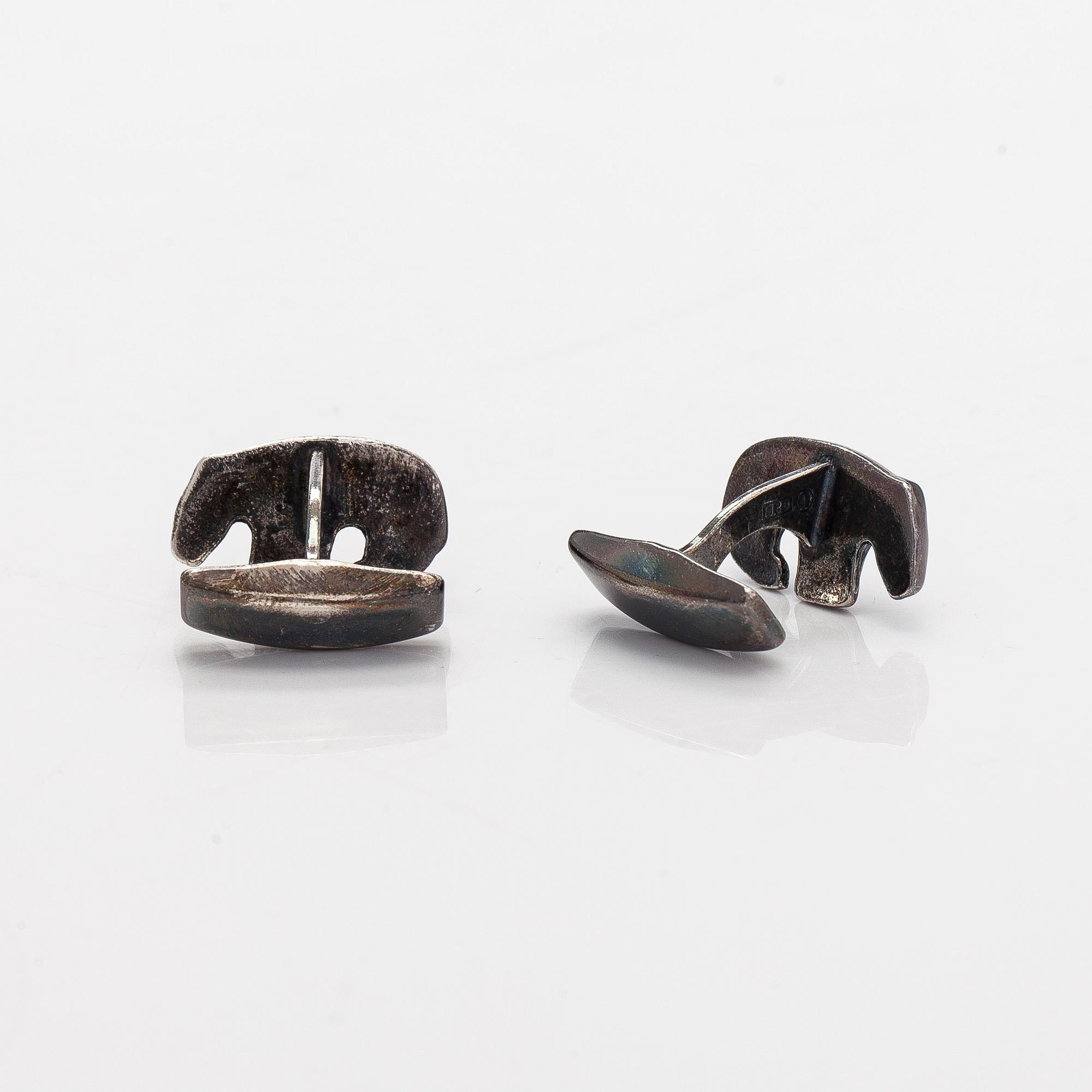 Kalevala Koru, cufflinks, 2 pairs, silver.