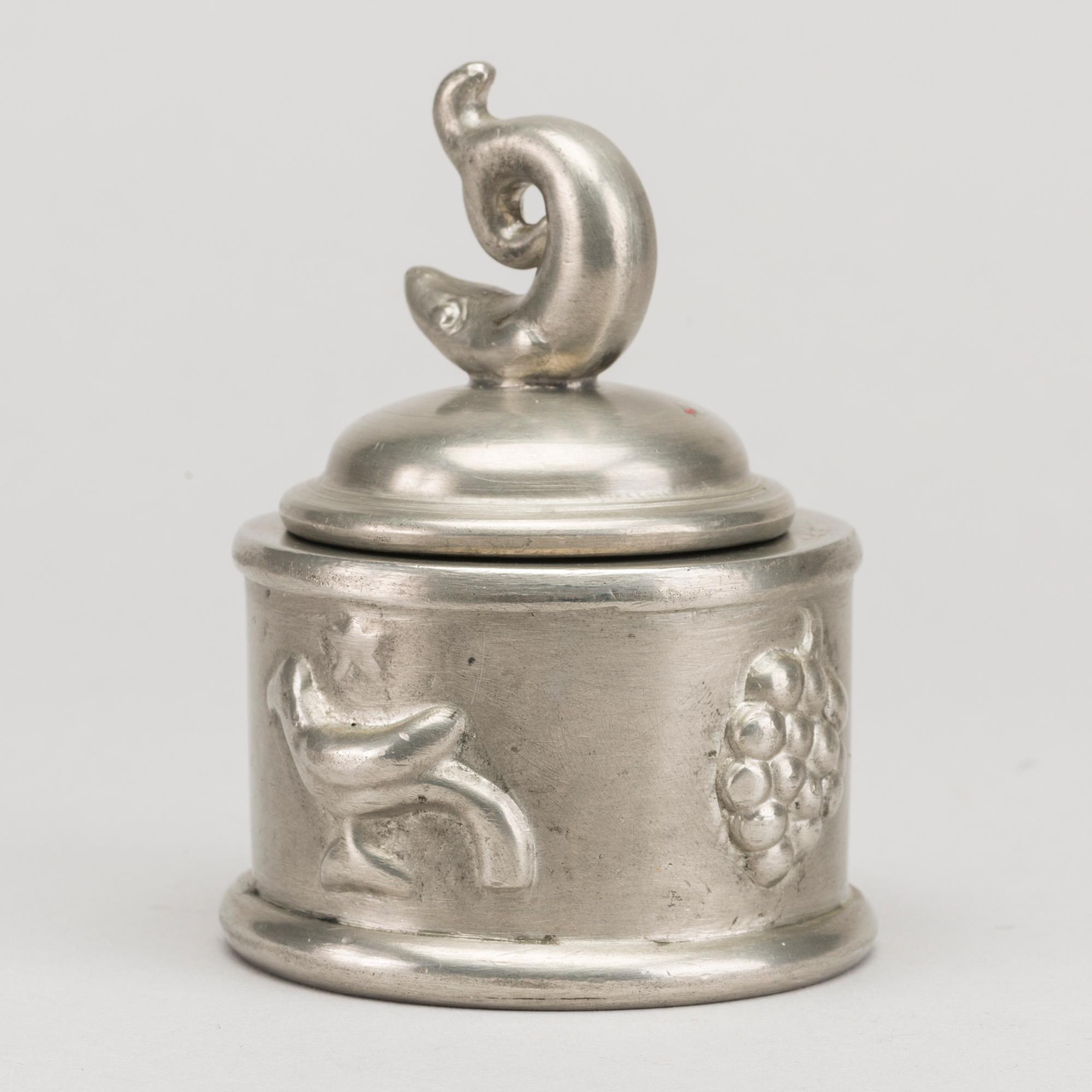 A Swedish Svenskt Tenn pewter ink stand 1925.