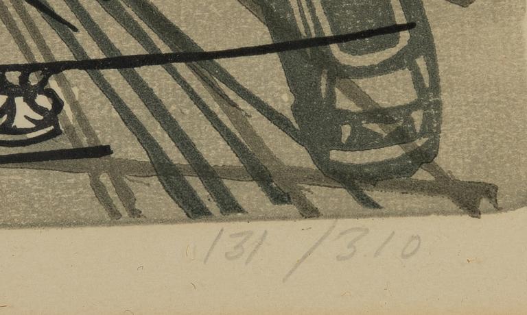 Svenolov Ehrén, woodcut, signed and dated -59, and numbered 131/310.