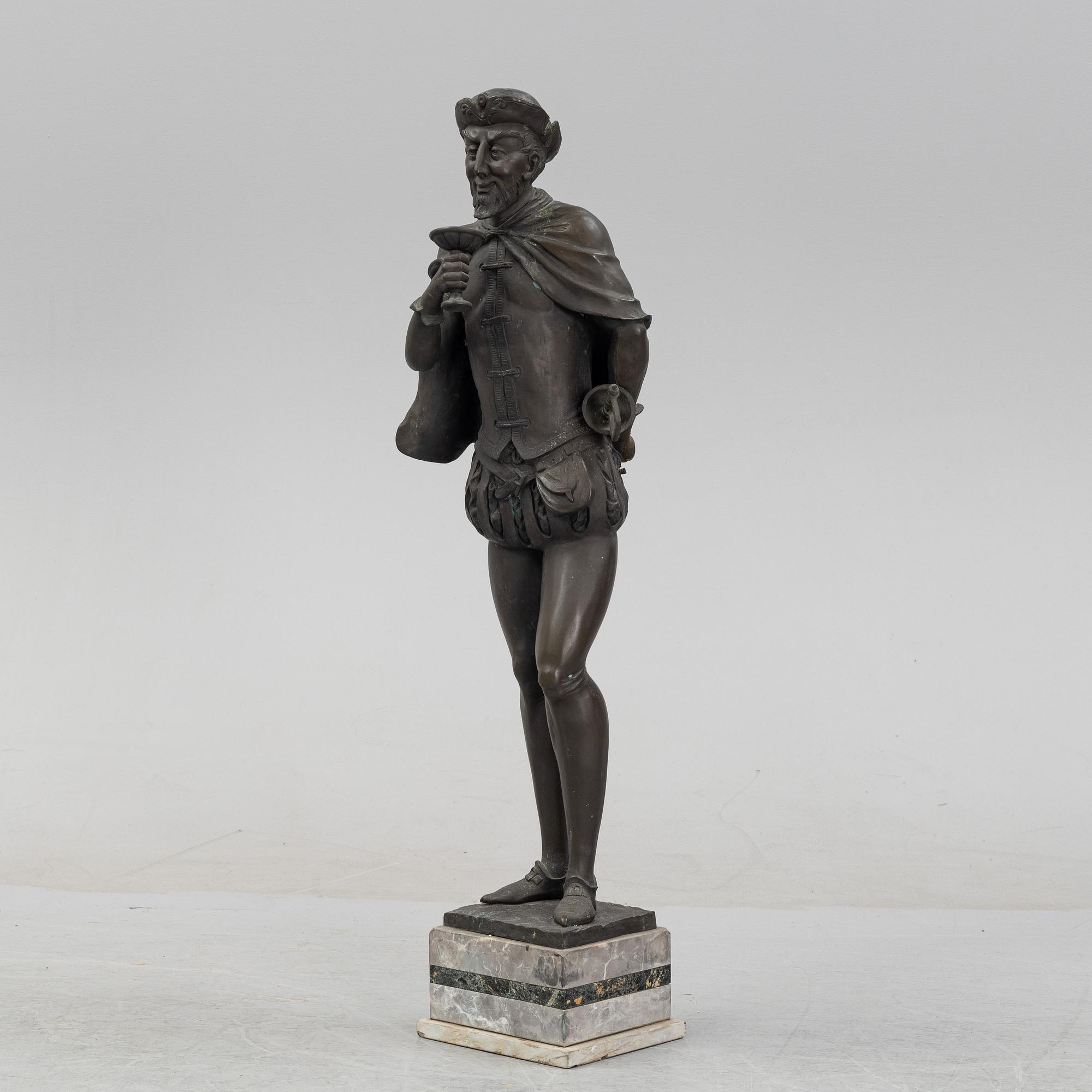 Alfred Hofmann, a bronze sculpture, signed.