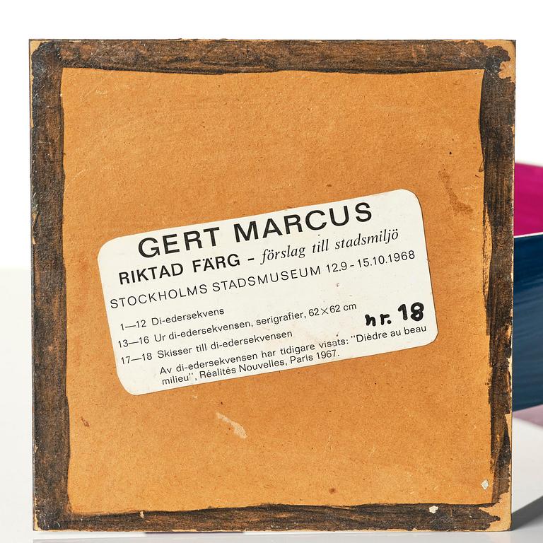 Gert Marcus, Skiss till "Di-edersekvensen".