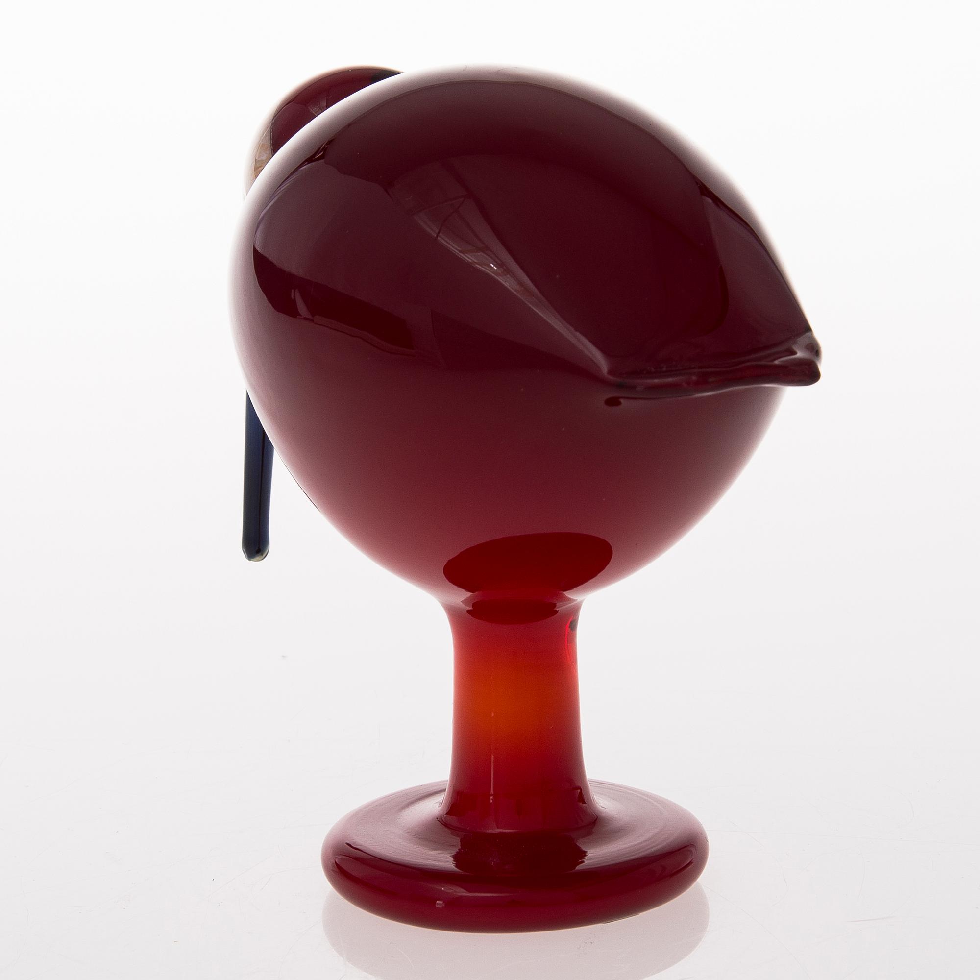 OIVA TOIKKA, LASILINTU, signeerattu O. Toikka Nuutajärvi.