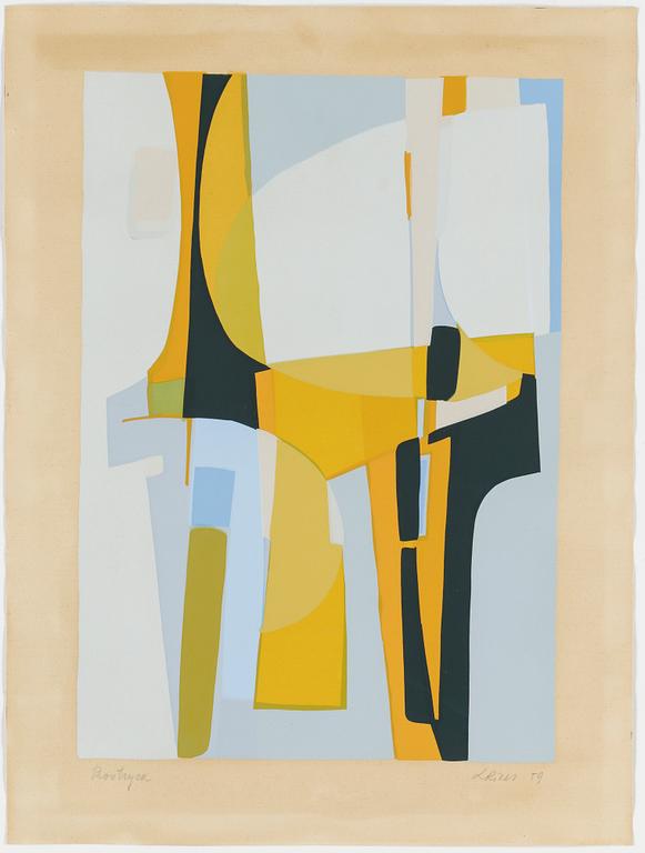 LEIDA RIVES-ELFVÉN, litografi, provtryck, signerat o daterat -59.