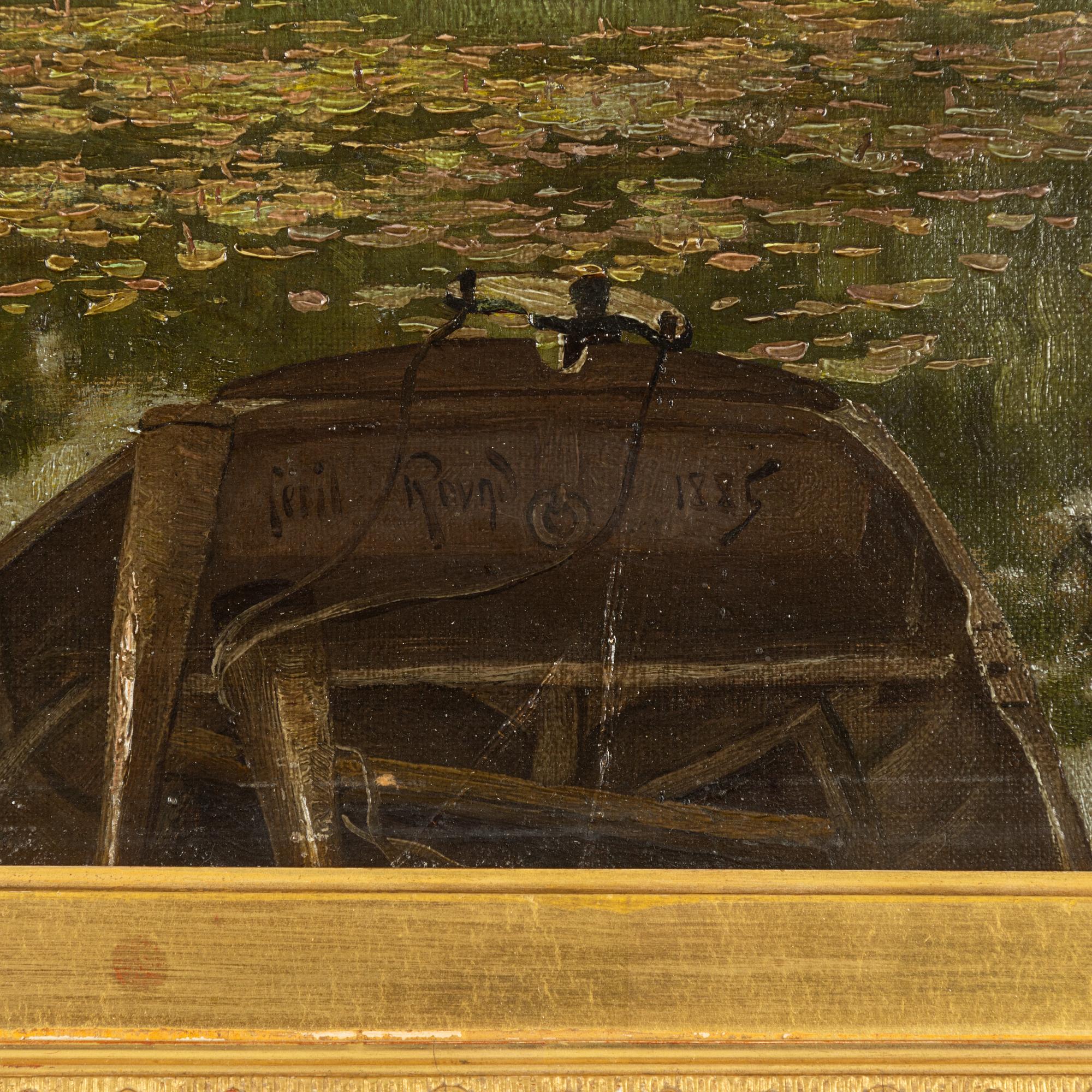 Cecil Mendelssohn Round, "A Peak Through The Boathouse East Bilney Hall".