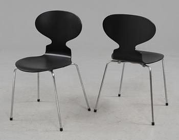 STOLAR, 6 st, "Myran", Arne Jacobsen, Fritz Hansen, 1978 och 1980.