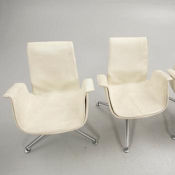 Preben Fabricius & Jørgen Kastholm, Stolar, 4 st, ”Tulip 6727”, Walter Knoll, 1900-tal.