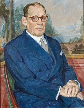 OKÄND KONSTNÄR, olja på duk, sign o dat 1955.