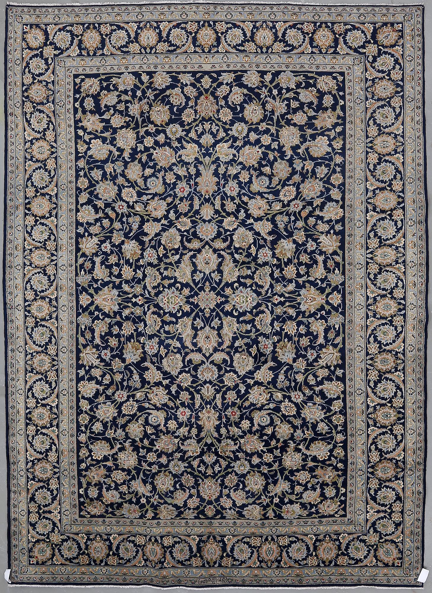 A CARPET, a Kashan, ca 350-354 x 249,5-255,5 cm, signerad Kashan Nr: 148  Rjaei.