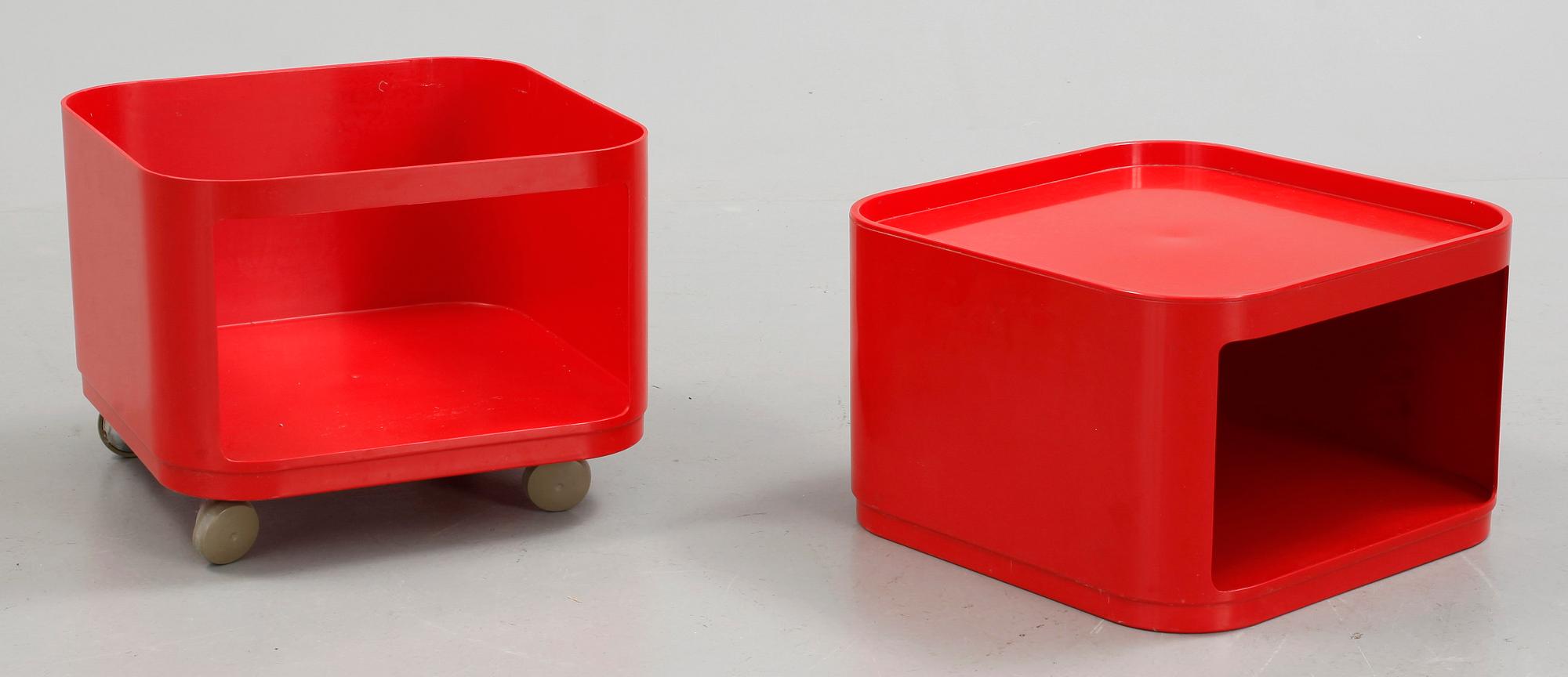 RULLHURTS / BORD, plast, "Componibili", Anna Castelli-Ferrieri, Kartell, Italien, 1900-talets andra hälft.