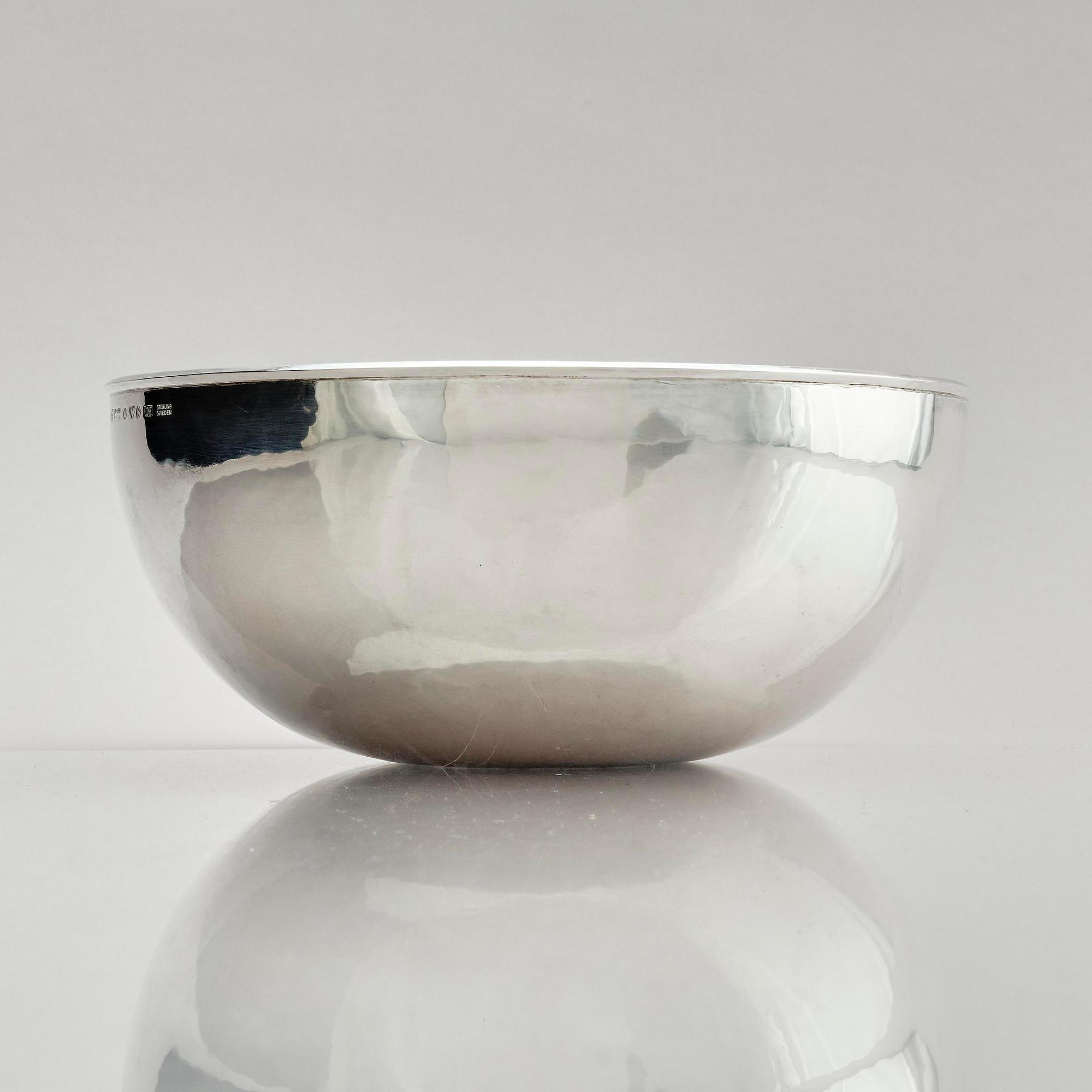 Birger Haglund, skål, sterling silver, Stockholm 1964.