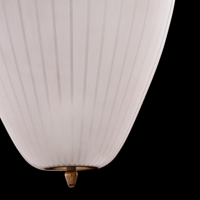 Asea, a pair of large ceiling lamps model "3020, Reaktor", 1940s-50s.