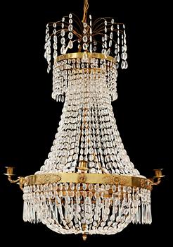 1600. A Swedish Empire 1820/30's seven-light chandelier.