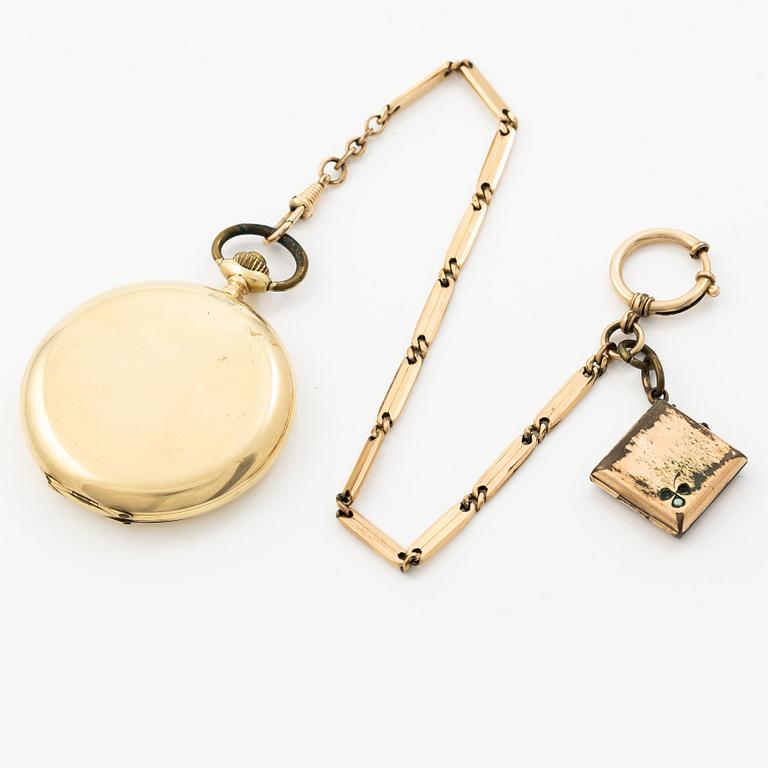Pocket watch, hunter, 49 mm.