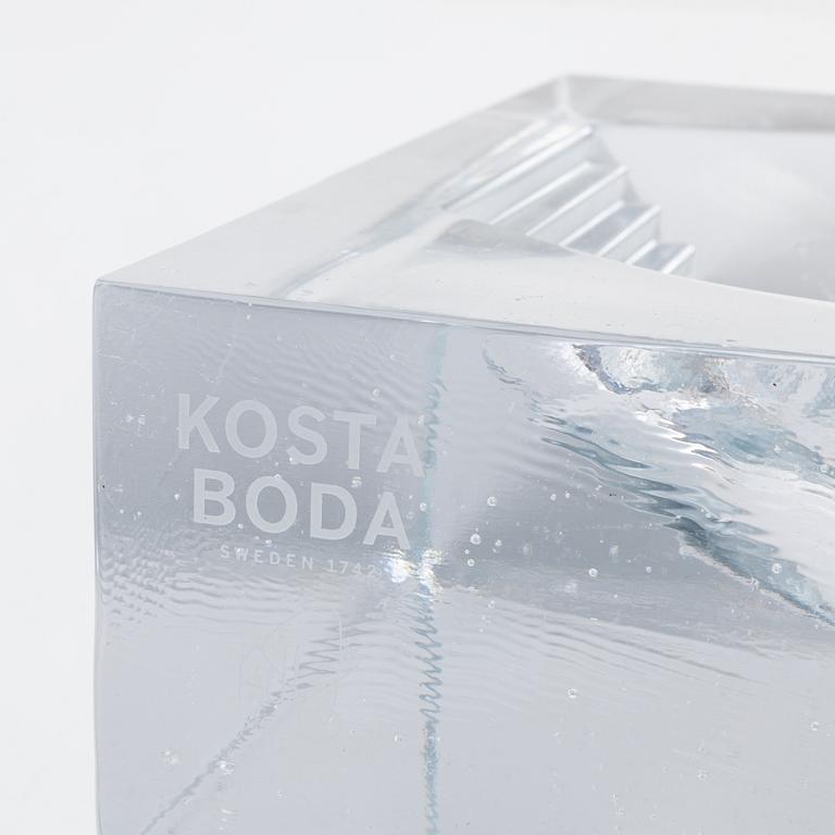 Kjell Engman a 'Lagoon' glass basin, Kosta Boda.