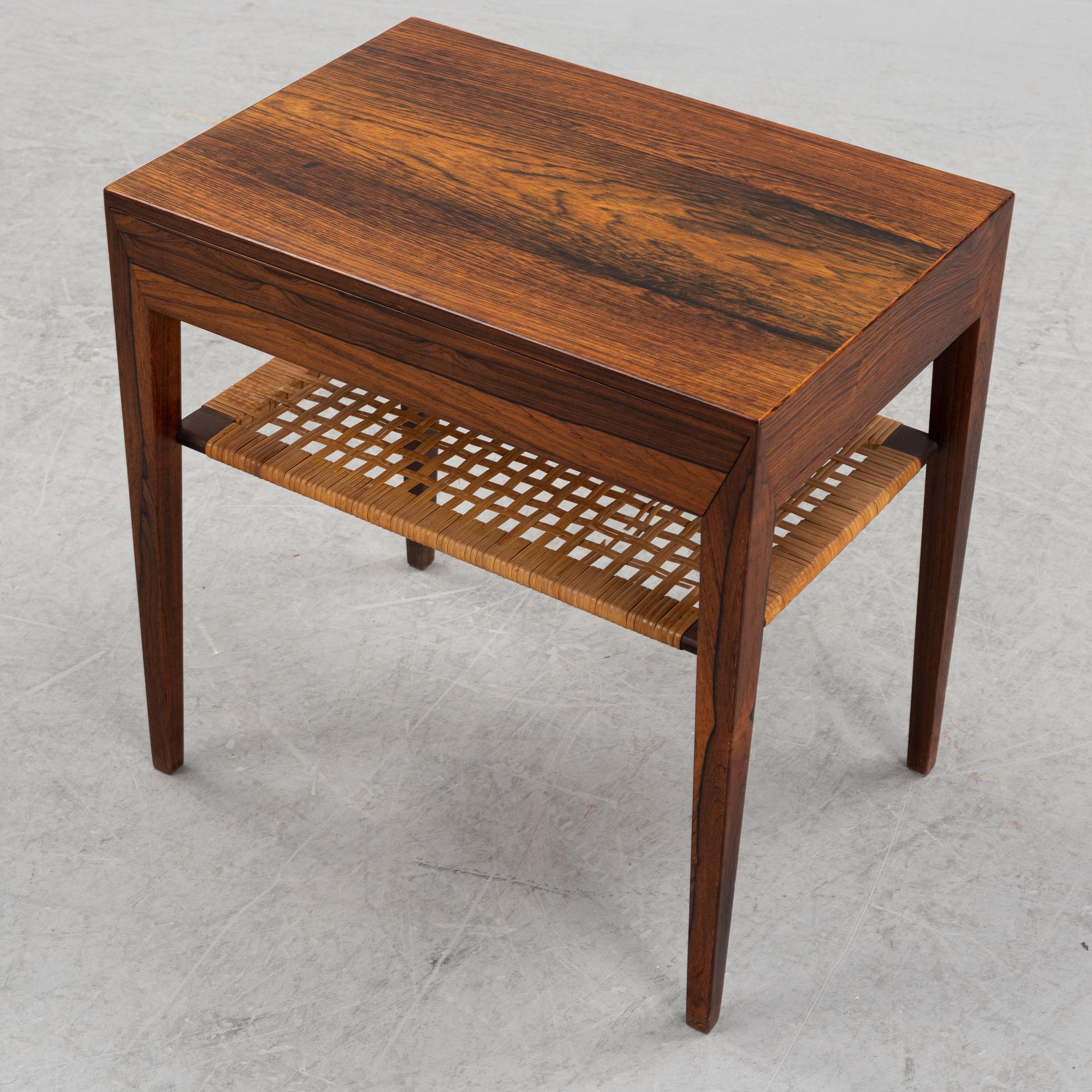 Severin Hansen, sängbord, Haslev, Danmark, formgivet 1957-58.