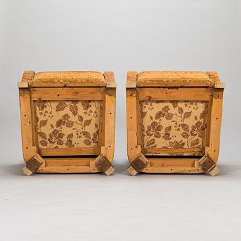 A pair of 1930's armchairs.