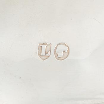 Te- och kaffeservis, 3 delar, samt sockerskål, silver, bl a E. Silver & Co, Sheffield, England 1946-47.